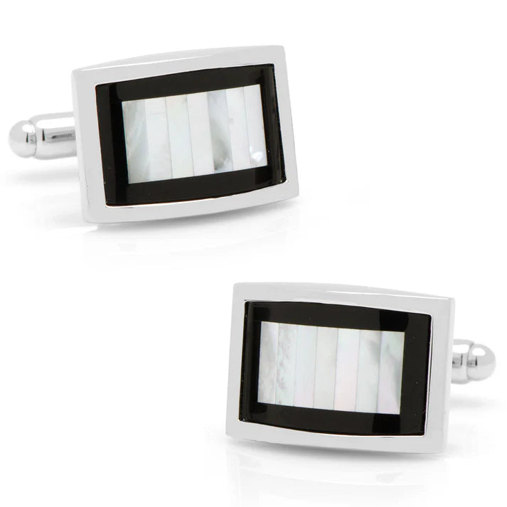 BEVELED CUFFLINKS - SILVER